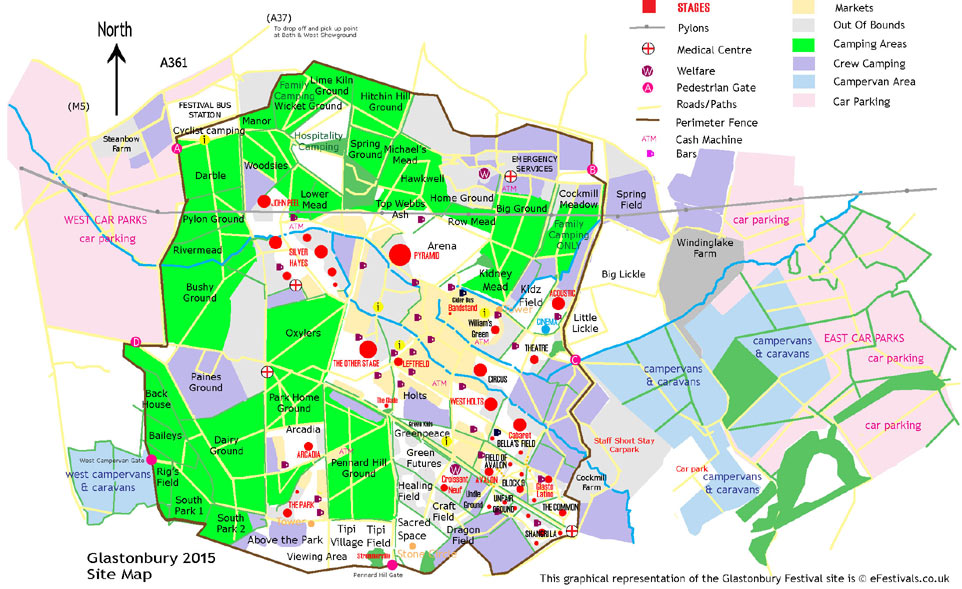 Glastonbury Site Map 2015