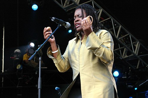 Coco Mbassi (Open Air Stage) @ Live 8 - Africa Calling 2005