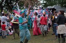 around the festival site (parade)