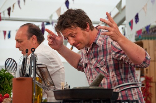 around the festival site (Jamie Oliver)