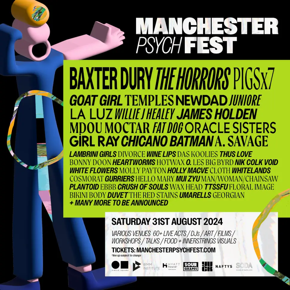 Manchester Psych Fest 2024 Lineup Poster